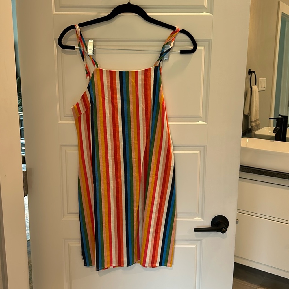 Khloe rainbow stripe mini dress
